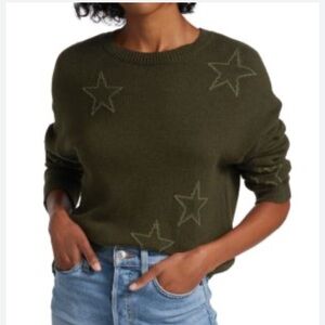 RAILS Perci Star-Patterned Sweater - Olive Green